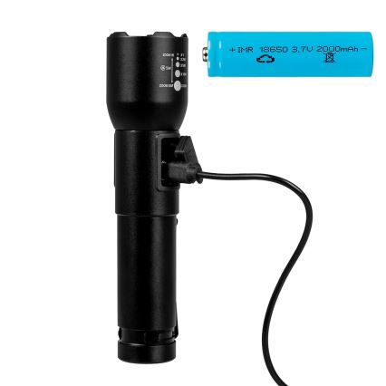 LED Ρυθμιζόμενος Φακός Επαναφορτιζόμενος LED/20W/5V IPX4 800 lm 2000 mAh