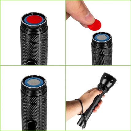 LED Ρυθμιζόμενος Φορτιζόμενος Φακός LED/20W/5V IPX5 1570 lm 8400 mAh