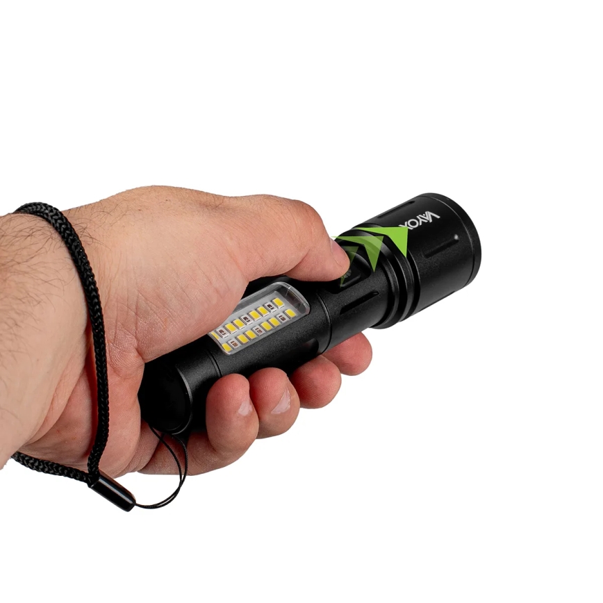 LED Ρυθμιζόμενος επαναφορτιζόμενος φακός με κόκκινο φως LED/5W/5V IPX4 260 lm 2000 mAh