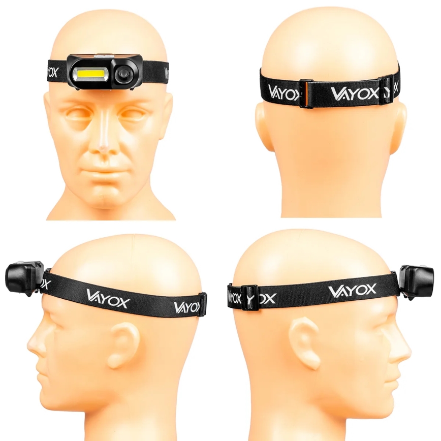 LED Ρυθμιζόμενος Φακός Κεφαλής Επαναφορτιζόμενος 2xLED/5V IPX4 250 lm 2000 mAh