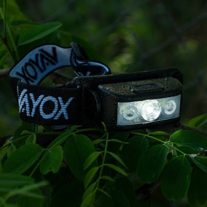 LED Ρυθμιζόμενος Φακός Κεφαλής Επαναφορτιζόμενος 3xLED/5V IPX4 100 lm 1200 mAh