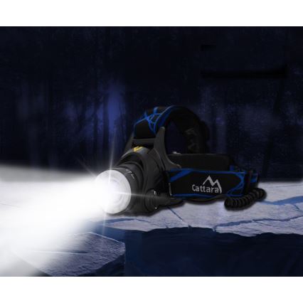 LED Επαναφορτιζόμενος Φακός Κεφαλής LED/6W/7,4V 5600 mAh IP44 μαύρο/μπλε