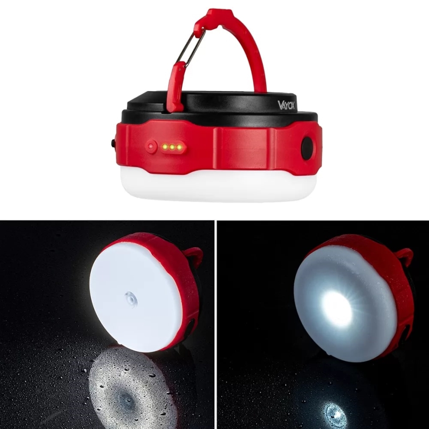 LED Dimming επαναφορτιζόμενος ηλιακός φακός με λειτουργία power bank LED/3W/5V 3000/4000/6500K IPX6 500 γυαλιστερό 2000 mAh