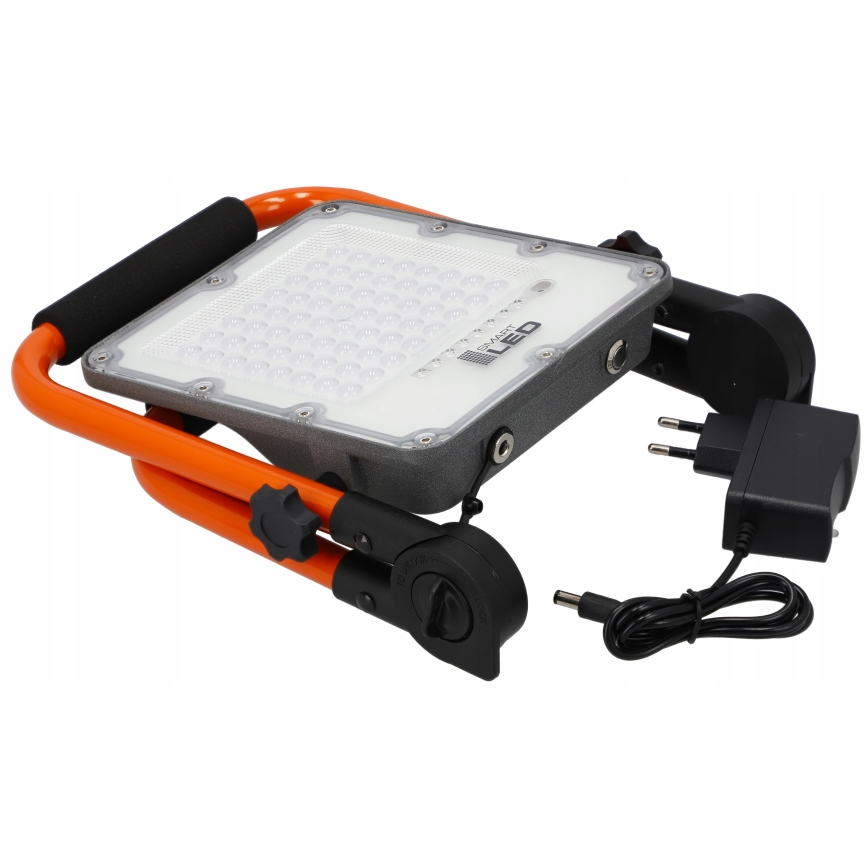 LED Επαναφορτιζόμενος προβολέας με τρίποδο LED/100W/3,2V 5000K 5000 mAh IP65 πορτοκαλί