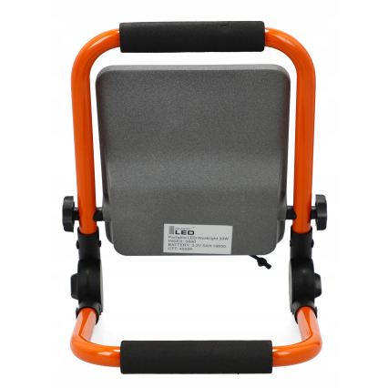 LED επαναφορτιζόμενος προβολέας με βάση LED/30W/3,2V 4500K 5000 mAh IP65 πορτοκαλί