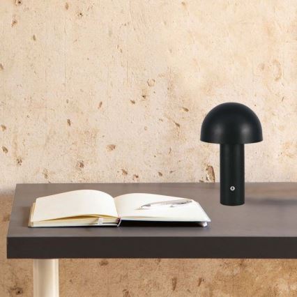 LED Επιτραπέζιο Φωτιστικό Αφής με Ρύθμιση Φωτεινότητας, Επαναφορτιζόμενο LED/1W/5V 3000-6000K 1800 mAh Μαύρο