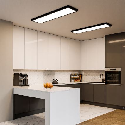 LED Επιφανειακό πάνελ LED/60W/230V 30x120 cm μαύρο