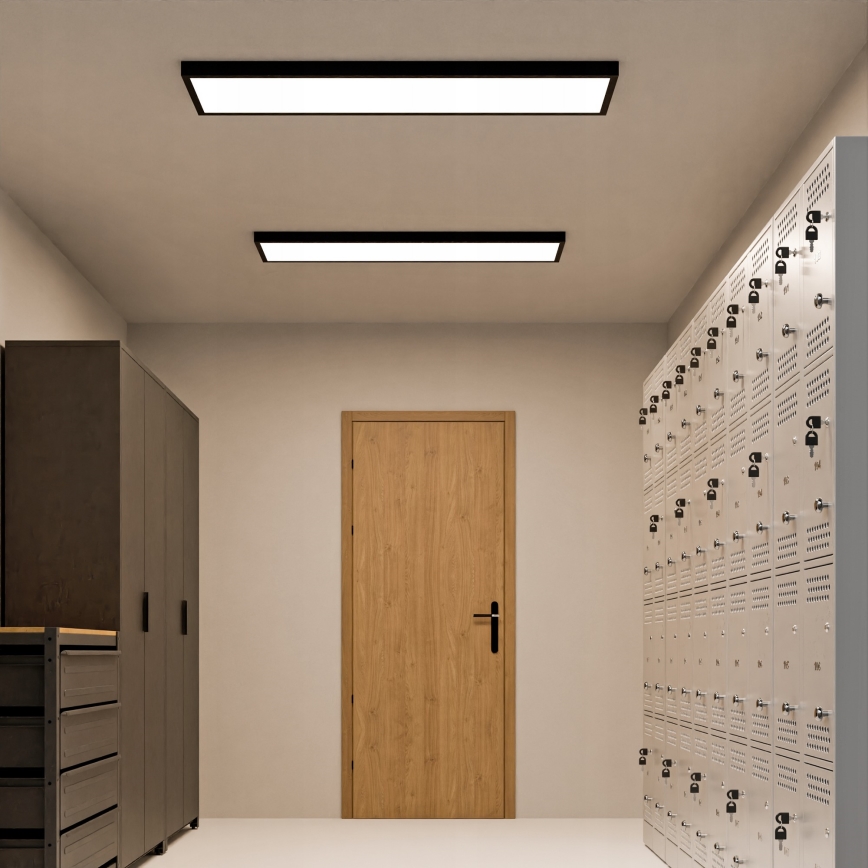 LED Επιφανειακό πάνελ LED/60W/230V 30x120 cm μαύρο