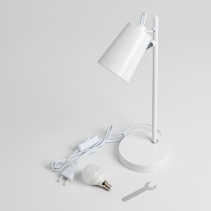 LED Επιτραπέζιο φωτιστικό 1xE14/4,9W/230V λευκό