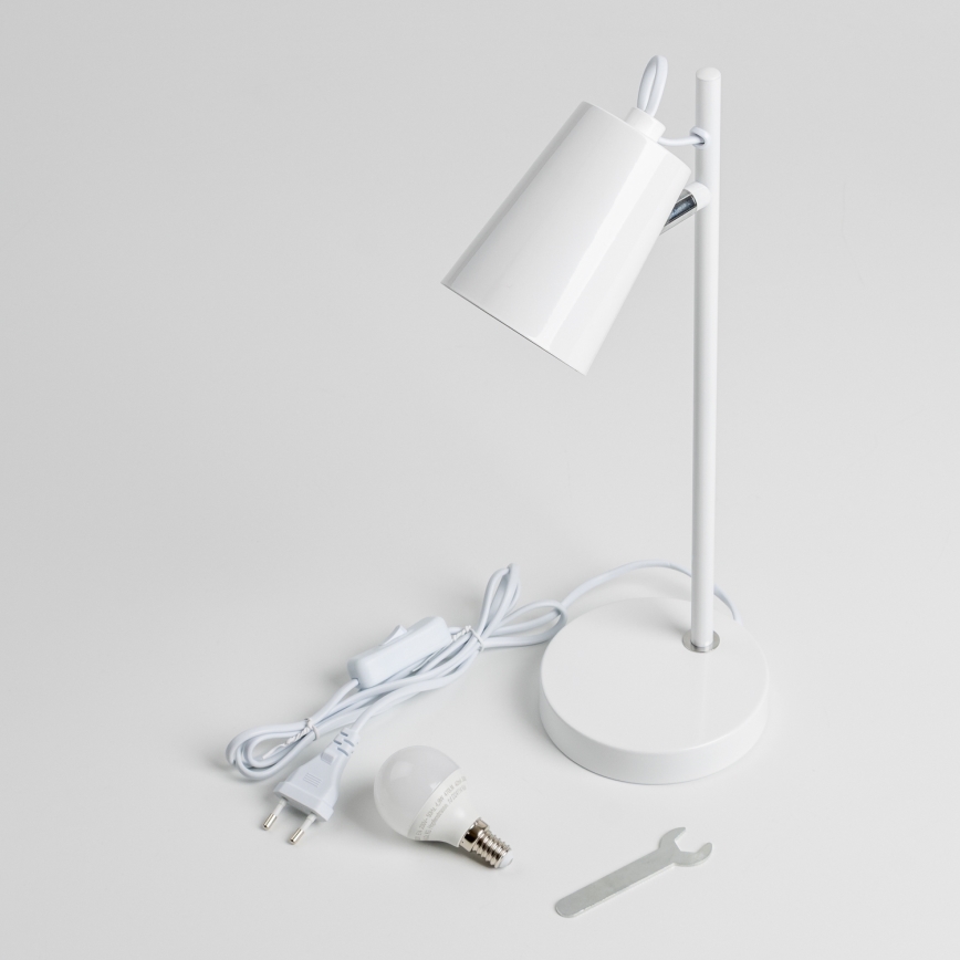 LED Επιτραπέζιο φωτιστικό 1xE14/4,9W/230V λευκό