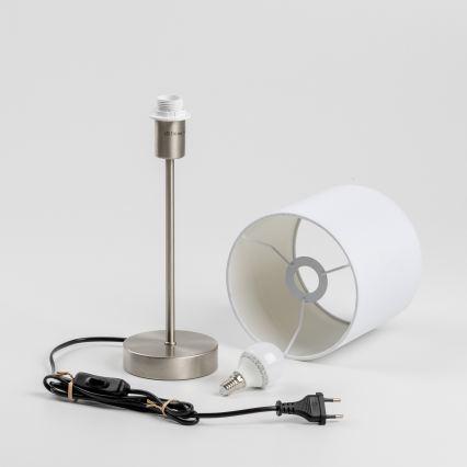 LED επιτραπέζιο φωτιστικό 1xE14/5W/230V λευκό/ματ χρώμιο