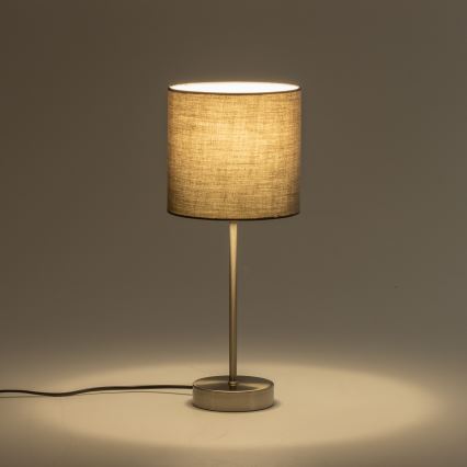 LED Επιτραπέζιο φωτιστικό 1xE14/5W/230V γκρι/ματ χρώμιο