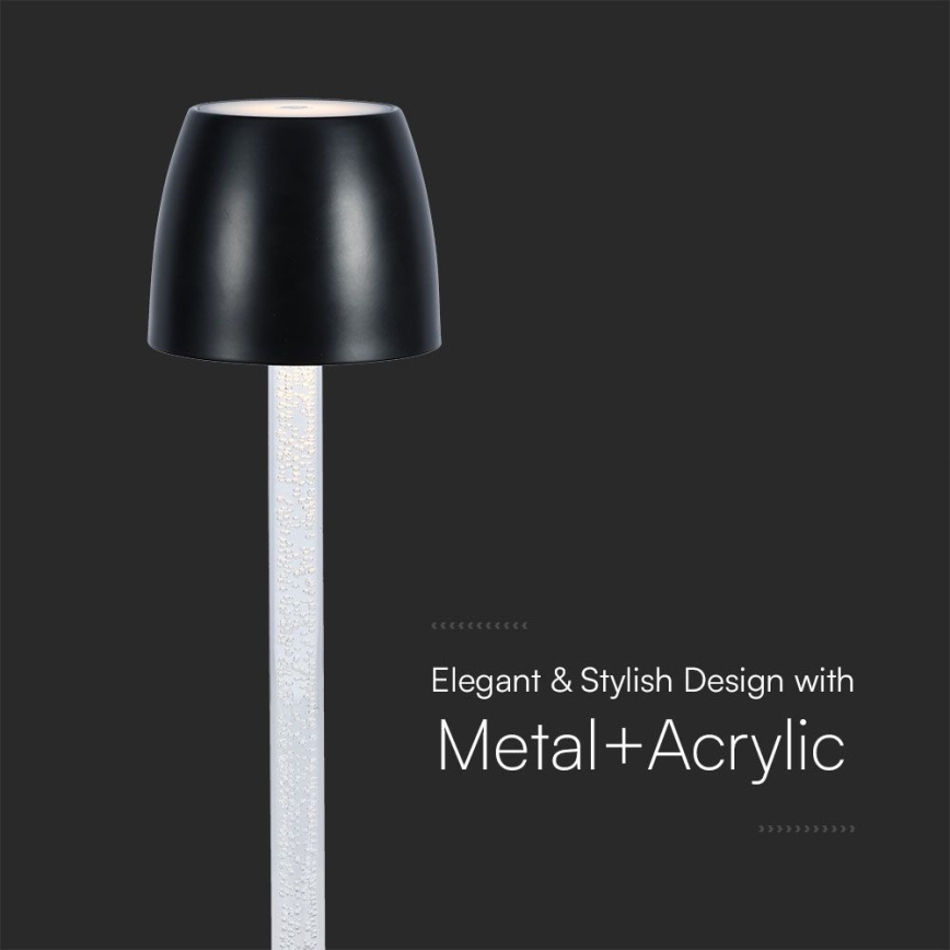 LED Ρυθμιζόμενο Φωτιστικό Επιτραπέζιο Επαναφορτιζόμενο με Αφή LED/3W/5V 3000K 1800 mAh λευκό