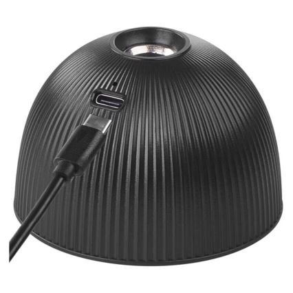 LED Ρυθμιζόμενος επαναφορτιζόμενος επιτραπέζιος λαμπτήρας μαγνητικός 4 σε 1 LED/4,2W/3,7V 4000K 1200mAh μαύρο