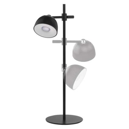 LED Ρυθμιζόμενος επαναφορτιζόμενος επιτραπέζιος λαμπτήρας μαγνητικός 4 σε 1 LED/4,2W/3,7V 4000K 1200mAh μαύρο