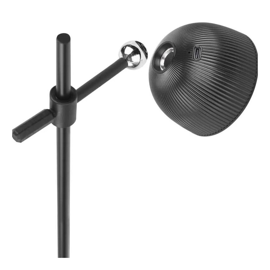 LED Ρυθμιζόμενος επαναφορτιζόμενος επιτραπέζιος λαμπτήρας μαγνητικός 4 σε 1 LED/4,2W/3,7V 4000K 1200mAh μαύρο