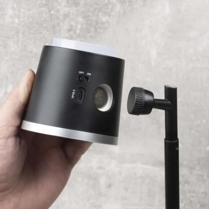 LED Ρυθμιζόμενο Επιτραπέζιο Φωτιστικό Φόρτισης 4 σε 1 LED/6W/3,7V 3000K/4000K/6500K 1500mAh μαύρο