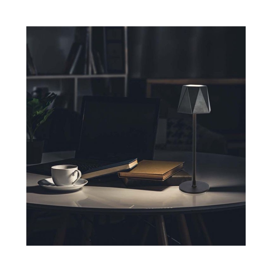 LED Επιτραπέζιο Φωτιστικό Αφής με Ρύθμιση Φωτεινότητας, Επαναφορτιζόμενο LED/4W/5V 3000-6000K 1800 mAh Μαύρο