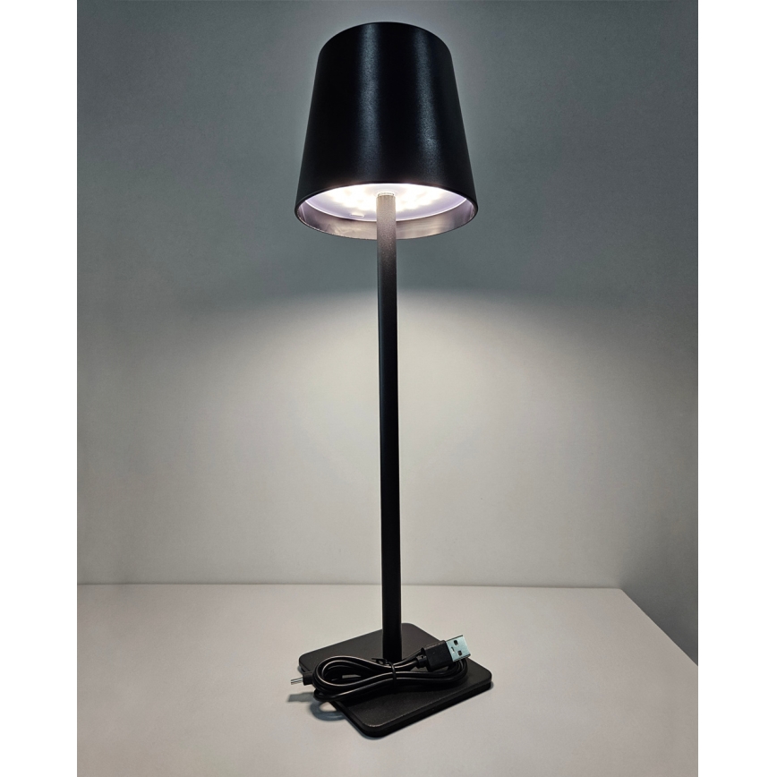 LED Επιτραπέζιο Φωτιστικό Αφής με Ρύθμιση Φωτεινότητας LED/5W/5V USB 1200 mAh μαύρο