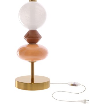 LED Επιτραπέζιο φωτιστικό FLORES LED/10W/230V χρυσό/πορτοκαλί/καφέ