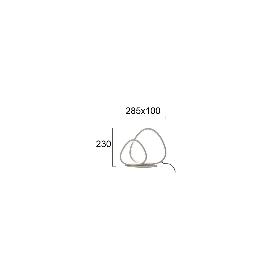 LED επιτραπέζιο φωτιστικό HELIX LED/15W/230V ασημί
