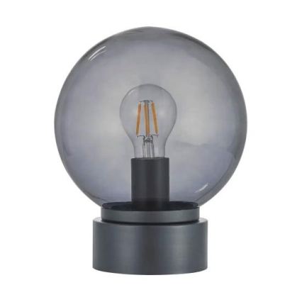 LED επιτραπέζιο φωτιστικό JIMMY 1xE27/60W/230V ανθρακί/καπνιστό μαύρο