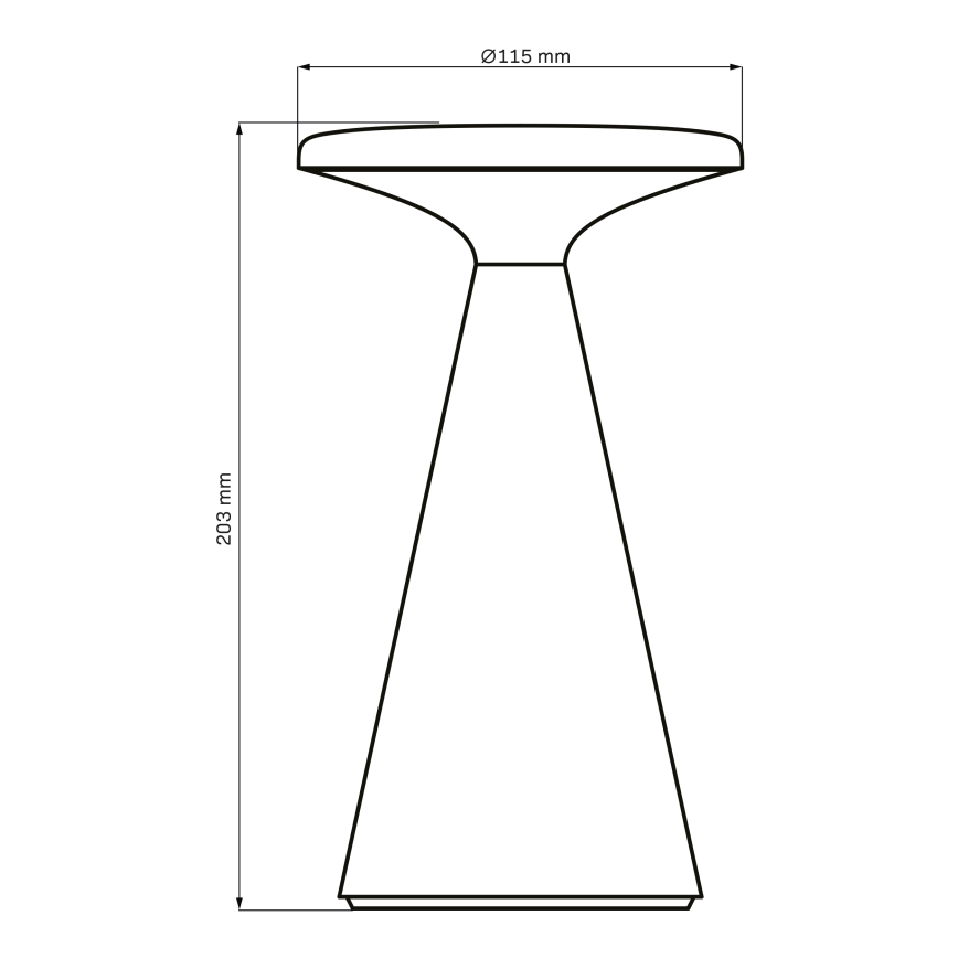 LED Επιτραπέζιο εξωτερικό φωτιστικό PAROS με ρυθμιζόμενη ένταση, αφής LED/1,8W/5V USB 1800 mAh IP44 πράσινο