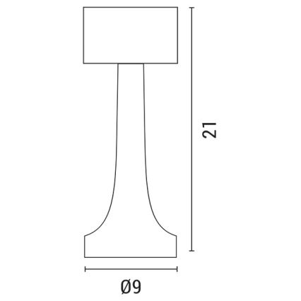 LED Επιτραπέζιο Φωτιστικό Αφής με Ρύθμιση Φωτεινότητας, Επαναφορτιζόμενο TABLO LED/3W/5V 2000mAh, Ματ Χρώμιο