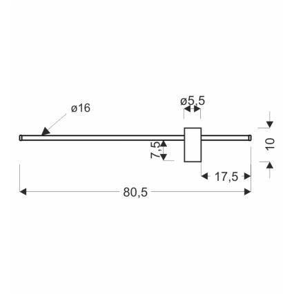 LED Επιτοίχιο φωτιστικό ARIAN LED/13W/230V χρυσό