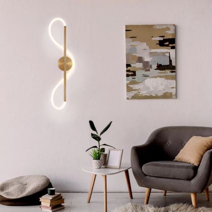 LED επιτοίχιο φωτιστικό EMMA LED/19W/230V χρυσό