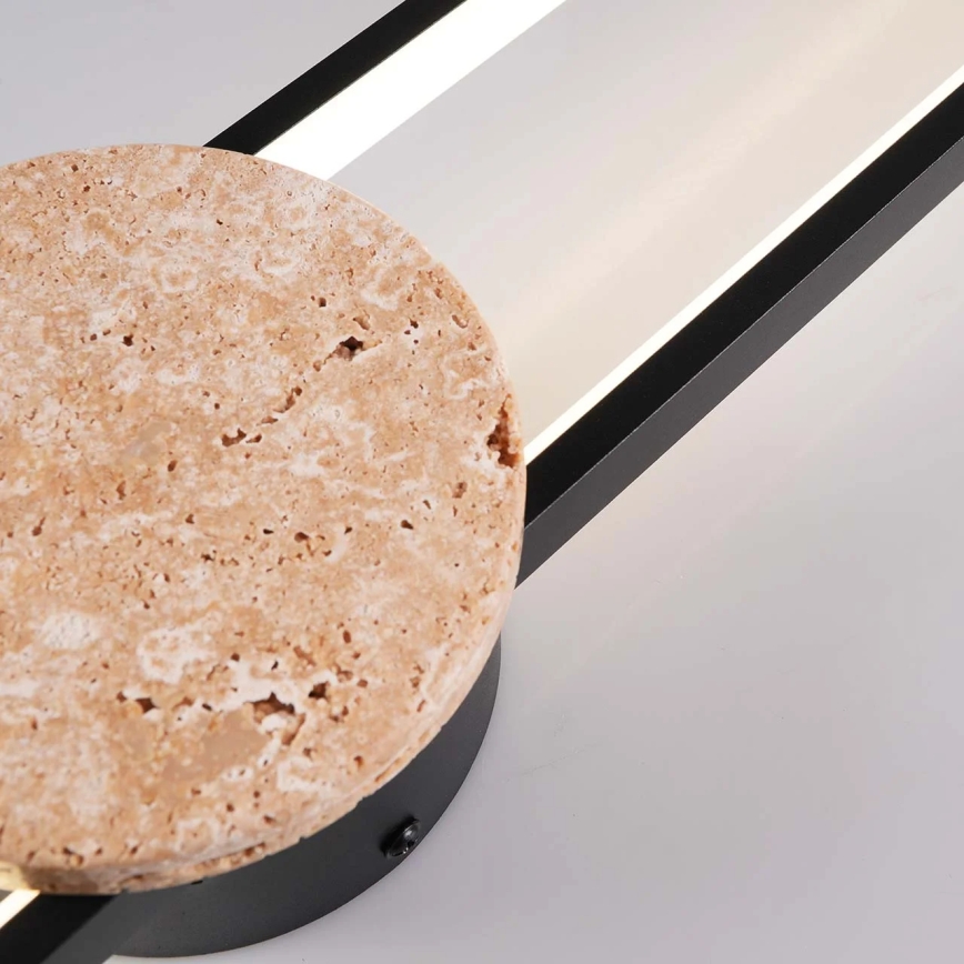 LED Επιτοίχιο φωτιστικό FLORENTYNA LED/24W/230V 4000K μαύρο/μπεζ