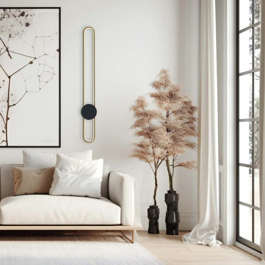 LED Επιτοίχιο φωτιστικό FLORENTYNA LED/24W/230V 4000K χρυσό/μαύρο