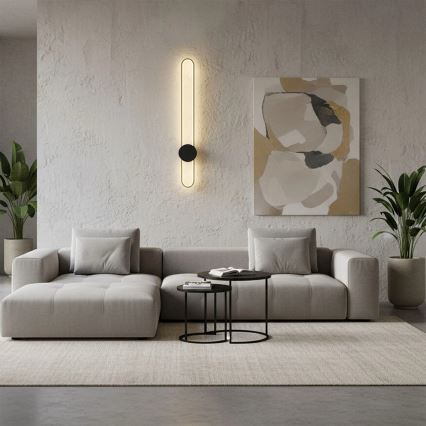 LED Επιτοίχιο φωτιστικό FLORENTYNA LED/24W/230V 4000K χρυσό/μαύρο