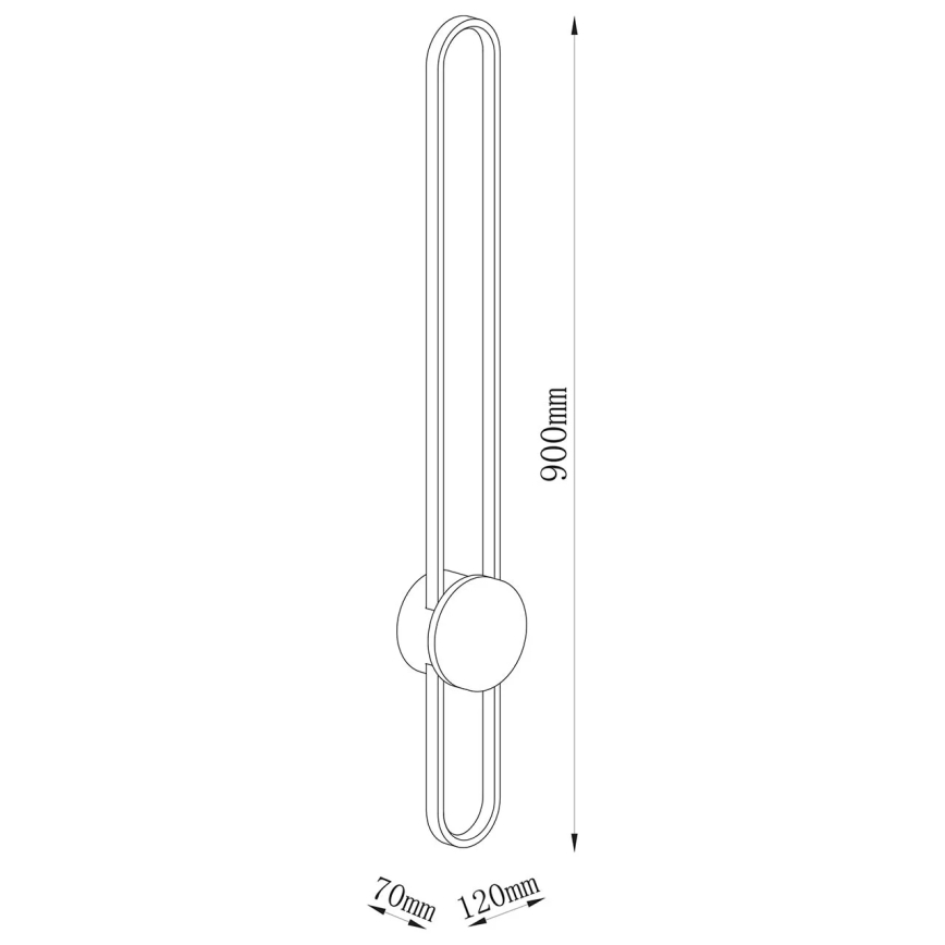 LED Επιτοίχιο φωτιστικό FLORENTYNA LED/24W/230V 4000K χρυσό/μαύρο