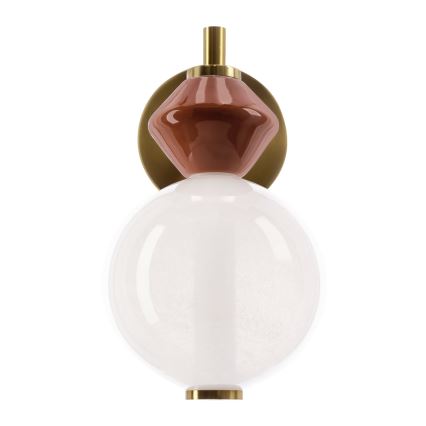 LED Επιτοίχιο φωτιστικό FLORES LED/7W/230V χρυσό/καφέ