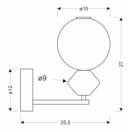LED Επιτοίχιο φωτιστικό FLORES LED/7W/230V χρυσό/καφέ