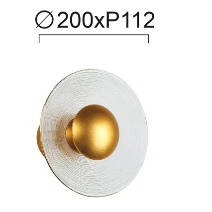 LED επιτοίχιο φωτιστικό GLAMOUR LED/9W/230V, χρυσό