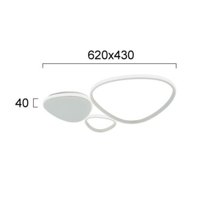 LED Επιτοίχιο φωτιστικό HELIX LED/33W/230V γκρι