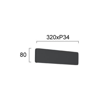 LED Επιτοίχιο φωτιστικό KELDA LED/12W/230V 3000K/4000K μαύρο