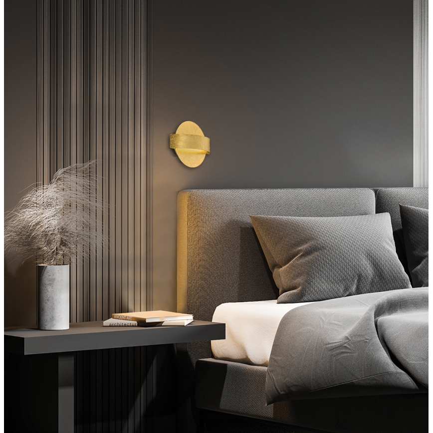 LED Επιτοίχιο φωτιστικό KOBEN LED/11W/230V χρυσό