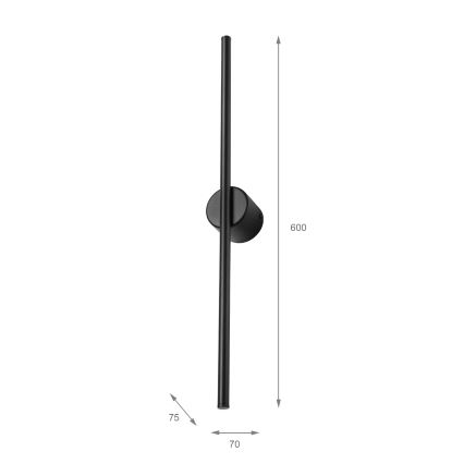 LED Επιτοίχιο φωτιστικό LANA LED/7W/230V 4000K μαύρο