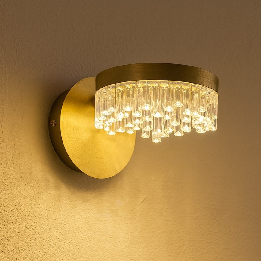 LED επιτοίχιο φωτιστικό LED/4W/230V χρυσό