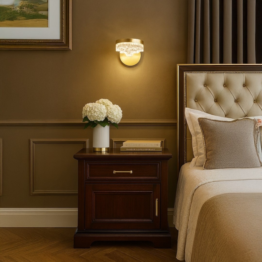 LED επιτοίχιο φωτιστικό LED/4W/230V χρυσό