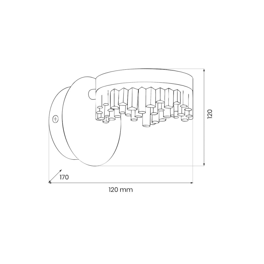 LED επιτοίχιο φωτιστικό LED/4W/230V χρυσό