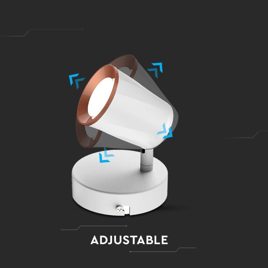 LED Επιτοίχιο φωτιστικό σημείου LED/5W/230V 3000K λευκό