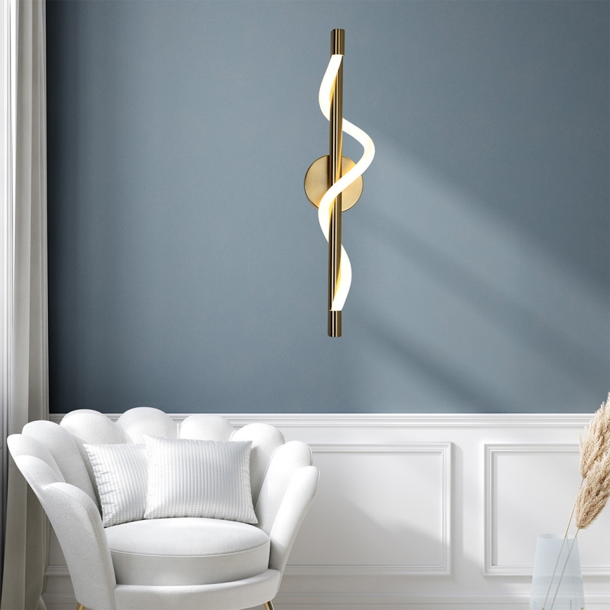 LED επιτοίχιο φωτιστικό MELECA LED/12W/230V 3000/4000/6000K χρυσό