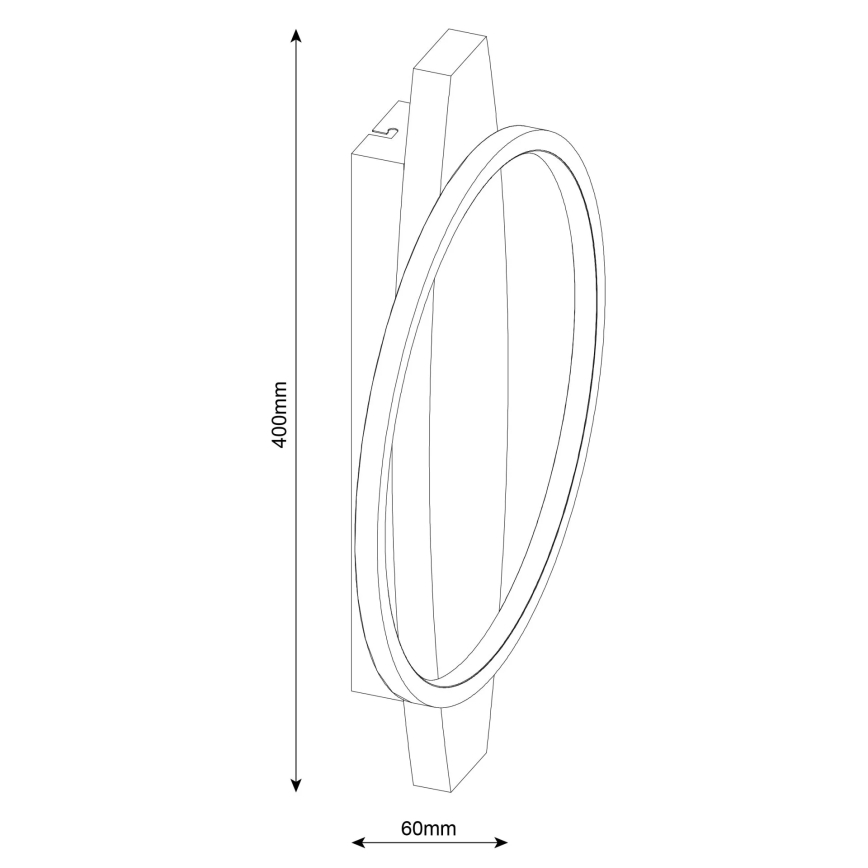 LED Επιτοίχιο φωτιστικό MELISA LED/12W/230V πεύκο