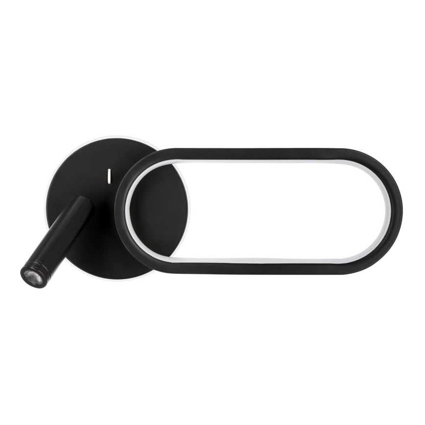 LED Επιτοίχιο φωτιστικό MONET LED/13W/230V + LED/2W 3000/4000/6000K μαύρο