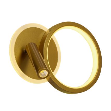 LED επιτοίχιο φωτιστικό σποτ MONET LED/15W/230V χρυσό