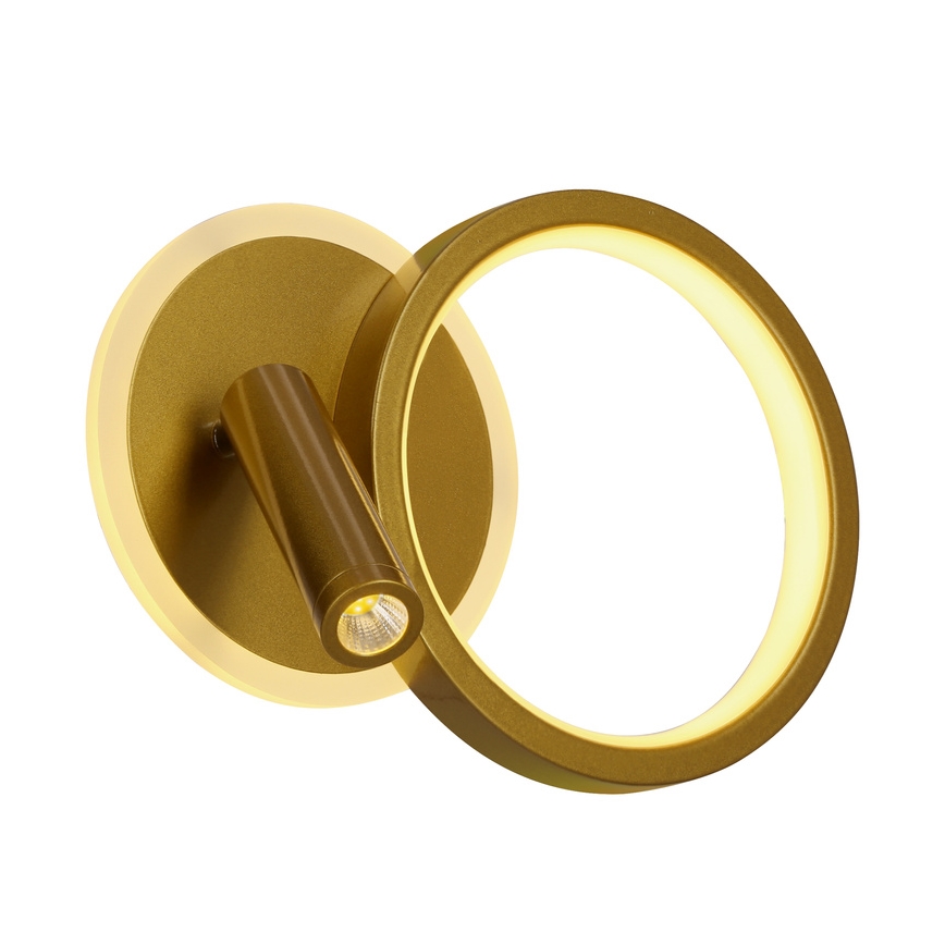 LED επιτοίχιο φωτιστικό σποτ MONET LED/15W/230V χρυσό